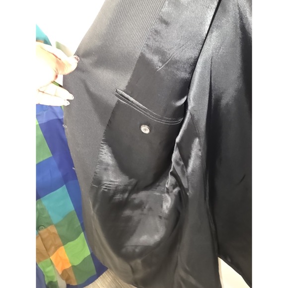 Ralph Lauren Pinstripe 2 Button Wool Blend Blazer Sports Coat Jacket - Picture 10 of 13